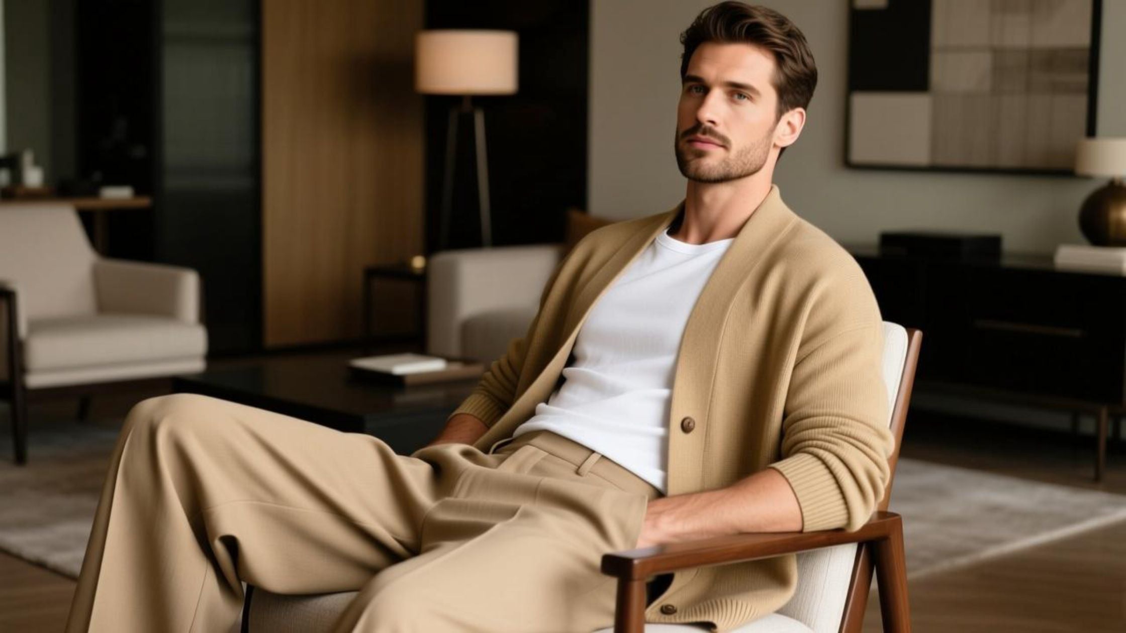 cropped cardigan for men