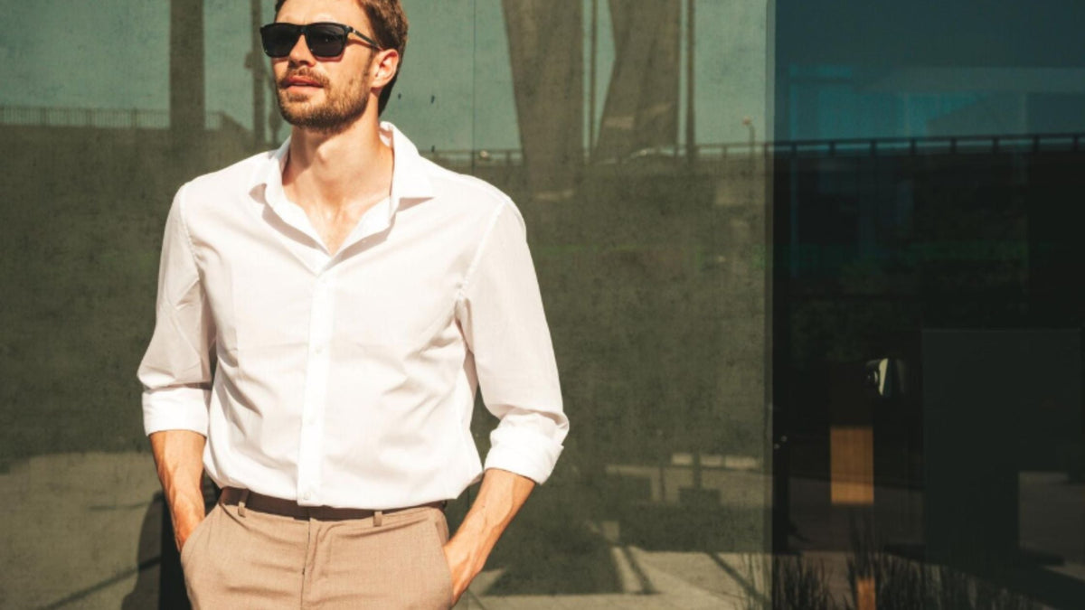 Camisa de lino blanca para hombre