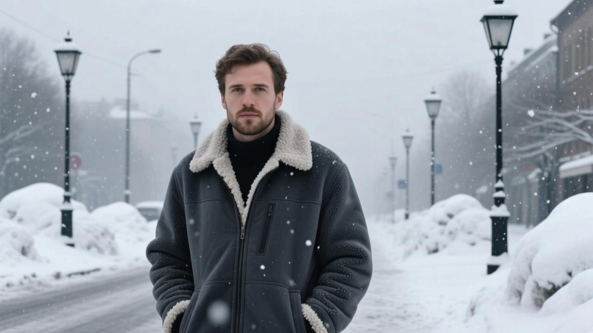 chaqueta de forro polar sherpa para hombre