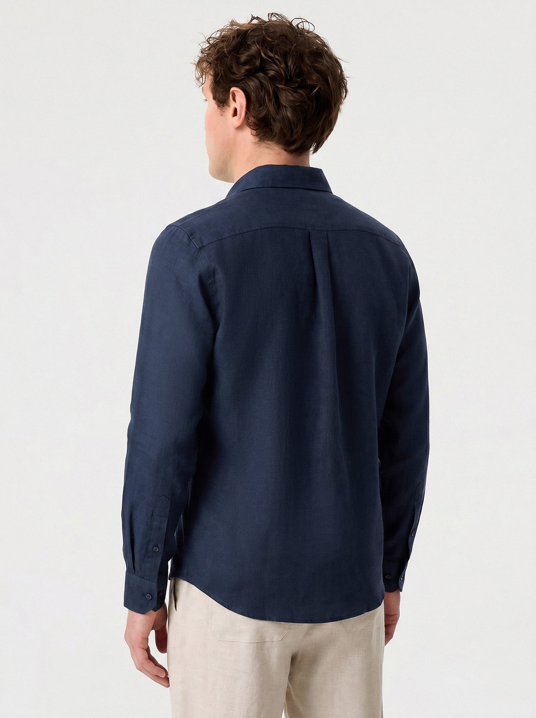 Leisure Linen Long Sleeve Pocket Shirt