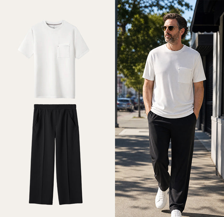 Short Sleeve Tee+ Straight Leg Pant