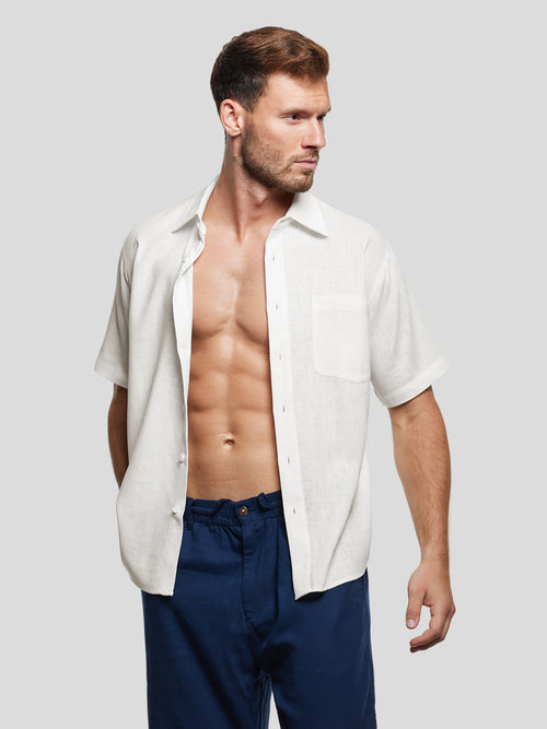 Leisure Italian Linen Short Sleeve Shirt