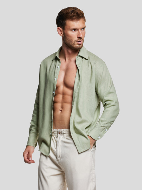 Leisure Italian Linen Long Sleeve Shirt