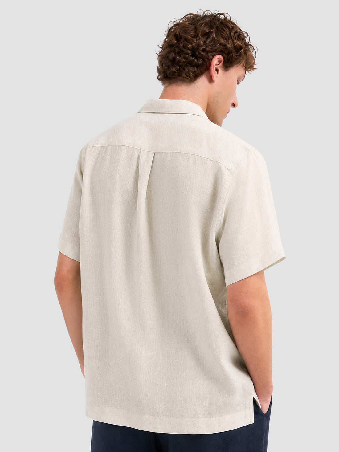 Leisure 100% Linen Short-Sleeve Pocket Shirt