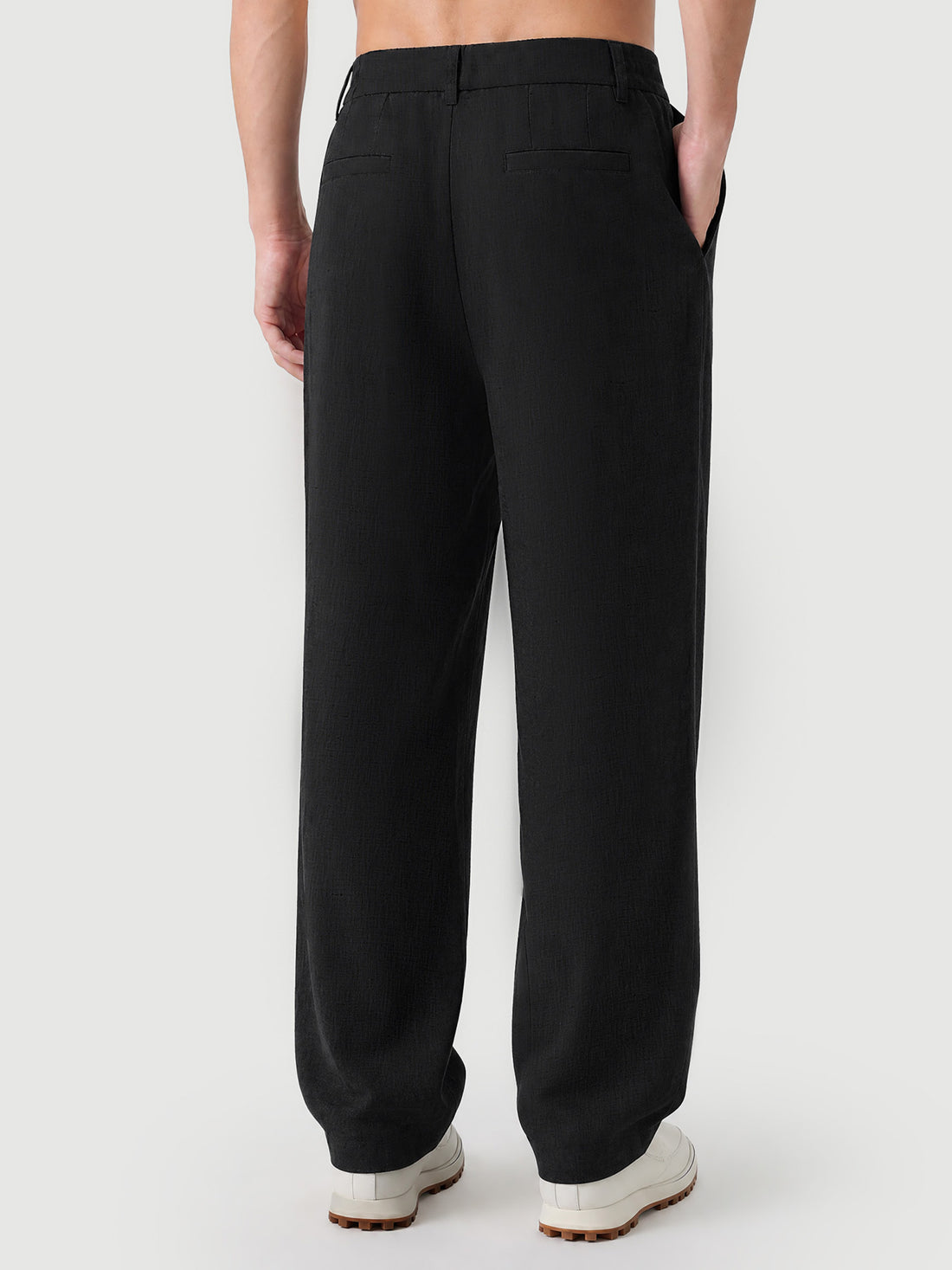 Leisure 100% Linen Straight-Leg Pants